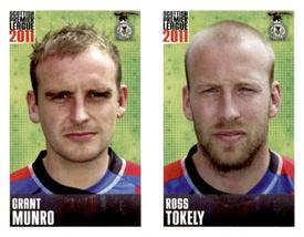 2011 Panini Scottish Premier League Stickers #275 / 277 Ross Tokely / Grant Munro Front