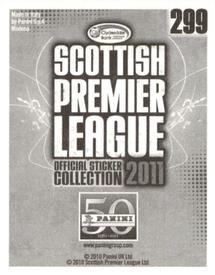 2011 Panini Scottish Premier League Stickers #299 Shane Sutherland Back