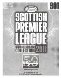 2011 Panini Scottish Premier League Stickers #301 Dani Sanchez Back