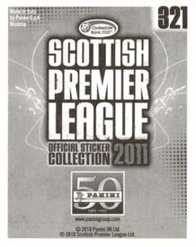 2011 Panini Scottish Premier League Stickers #321 Craig Bryson Back