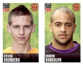 2011 Panini Scottish Premier League Stickers #348 / 350 Darren Randolph / Steven Saunders Front