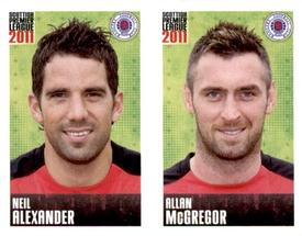 2011 Panini Scottish Premier League Stickers #387 / 389 Allan McGregor / Neil Alexander Front