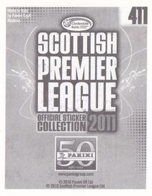 2011 Panini Scottish Premier League Stickers #411 Kenny Miller Back