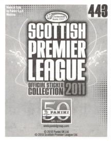 2011 Panini Scottish Premier League Stickers #443 Dave Mackay Back