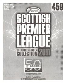 2011 Panini Scottish Premier League Stickers #459 Cleveland Taylor Back