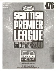 2011 Panini Scottish Premier League Stickers #476 St. Mirren Team Group Back