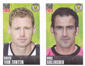 2011 Panini Scottish Premier League Stickers #479 / 481 Paul Gallacher / David van Zanten Front