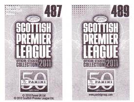 2011 Panini Scottish Premier League Stickers #487 / 489 John Potter / Darren McGregor Back