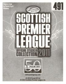 2011 Panini Scottish Premier League Stickers #491 Jure Travner Back