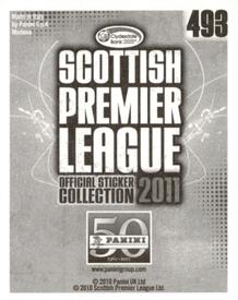 2011 Panini Scottish Premier League Stickers #493 Garry Brady Back