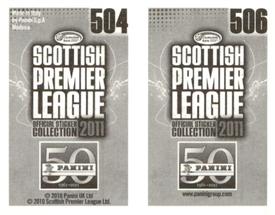 2011 Panini Scottish Premier League Stickers #504 / 506 Craig Dargo / Michael Higdon Back