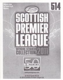 2011 Panini Scottish Premier League Stickers #514 Celebrating The Clydesdale Bank Premier League - Part 4 Back