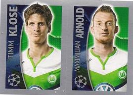 2015-16 Topps UEFA Champions League Stickers #147 Timm Klose / Maximilian Arnold Front