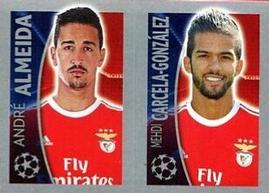 2015-16 Topps UEFA Champions League Stickers #174 Andre Almeida / Mehdi Carcela Gonzalez Front