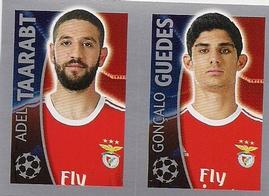 2015-16 Topps UEFA Champions League Stickers #175 Adel Taarabt / Goncalo Guedes Front
