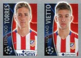 2015-16 Topps UEFA Champions League Stickers #190 Fernando Torres / Luciano Vietto Front