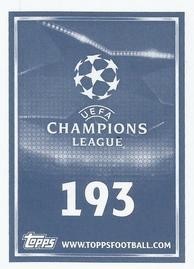 2015-16 Topps UEFA Champions League Stickers #193 Semih Kaya Back