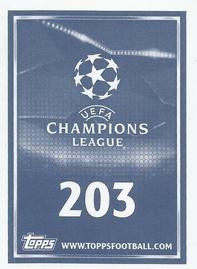 2015-16 Topps UEFA Champions League Stickers #203 Burak Yilmaz Back