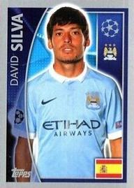 2015-16 Topps UEFA Champions League Stickers #255 David Silva Front