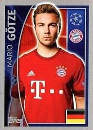 2015-16 Topps UEFA Champions League Stickers #385 Mario Götze Front
