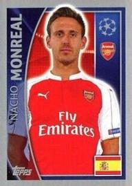 2015-16 Topps UEFA Champions League Stickers #395 Nacho Monreal Front