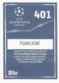 2015-16 Topps UEFA Champions League Stickers #401 Mikel Arteta Back