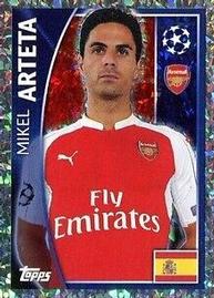 2015-16 Topps UEFA Champions League Stickers #401 Mikel Arteta Front