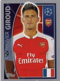 2015-16 Topps UEFA Champions League Stickers #403 Olivier Giroud Front
