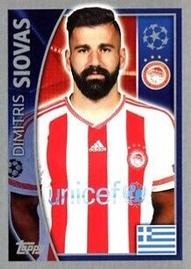 2015-16 Topps UEFA Champions League Stickers #412 Dimitris Siovas Front