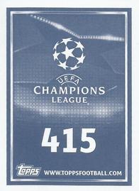 2015-16 Topps UEFA Champions League Stickers #415 Esteban Cambiasso Back