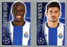 2015-16 Topps UEFA Champions League Stickers #477 Bruno Martins Indi / Ruben Neves Front