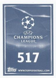 2015-16 Topps UEFA Champions League Stickers #517 Sofiane Feghouli Back