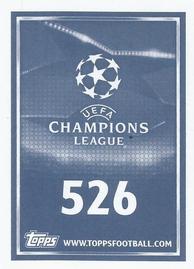 2015-16 Topps UEFA Champions League Stickers #526 Ezequiel Garay Back