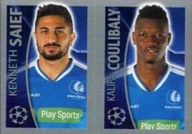 2015-16 Topps UEFA Champions League Stickers #550 Kenneth Saief / Kalifa Coulibaly Front
