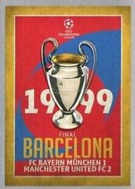2015-16 Topps UEFA Champions League Stickers #591 UEFA Champions League Final 1998-99 Front