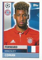 2016-17 Topps UEFA Champions League Stickers #BMU17 Kingsley Coman Front