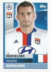 2016-17 Topps UEFA Champions League Stickers #LYO13 Maxime Gonalons Front