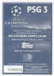 2016-17 Topps UEFA Champions League Stickers #PSG3 Ángel Di María Back
