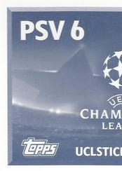 2016-17 Topps UEFA Champions League Stickers #PSV6 Jetro Willems Back