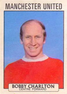 1971-72 A&BC Gum English Footballers (Purple Backs) #9 Bobby Charlton Front