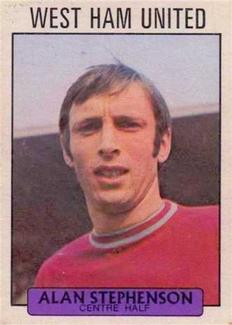 1971-72 A&BC Gum English Footballers (Purple Backs) #40 Alan Stephenson Front