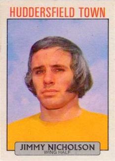 1971-72 A&BC Gum English Footballers (Purple Backs) #71 Jimmy Nicholson Front