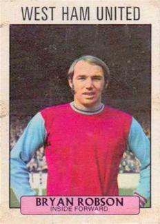 1971-72 A&BC Gum English Footballers (Purple Backs) #84 Bryan Robson Front
