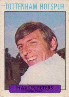 1971-72 A&BC Gum English Footballers (Purple Backs) #109 Martin Peters Front