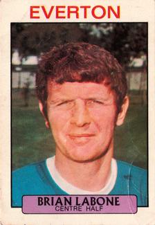 1971-72 A&BC Gum English Footballers (Purple Backs) #166 Brian Labone Front