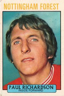 1971-72 A&BC Gum English Footballers (Purple Backs) #179 Paul Richardson Front