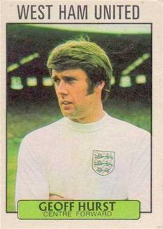 1971-72 A&BC Gum English Footballers (Purple Backs) #182 Geoff Hurst Front