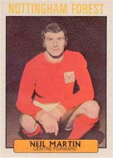 1971-72 A&BC Gum English Footballers (Purple Backs) #257 Neil Martin Front