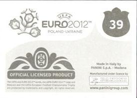 2012 Panini UEFA Euro 2012 Stickers #39 Scrivendo la storia insieme Back