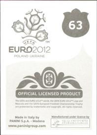 2012 Panini UEFA Euro 2012 Stickers #63 Jakub Wawrzyniak Back